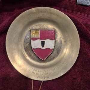 Brass Military Award Plate And Metal